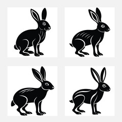Hare stands vector illustration