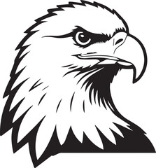 Vector image of an eagle on a white background