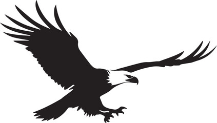 Vector image of an eagle on a white background