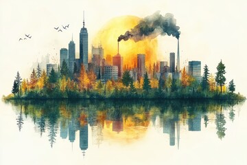 Fototapeta premium Carbon Neutrality Concept