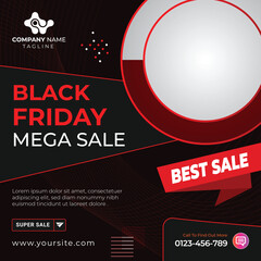 Black Friday Sale Social Media Post Templates. All major components are easily editable and customizable.

