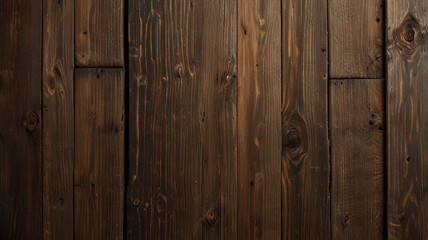 Obraz premium Fond de planche de bois marron foncé, papier peint. Vieux fond en bois texturé foncé grunge, la surface de la vieille texture de bois brun, vue de dessus lambris en bois de pin brun. 