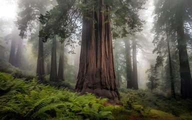 Majestic Oak in Morning Mist.