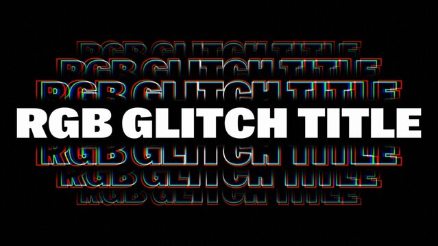 Modern RGB Glitch Kinetic Typography Title Intro