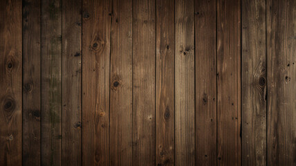 Fond de planche de bois marron foncé, papier peint. Vieux fond en bois texturé foncé grunge, la surface de la vieille texture de bois brun, vue de dessus lambris en bois de pin brun.	