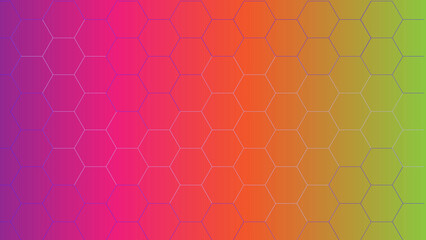 honeycomb on a colored texture. many hexagons on a colourful background	