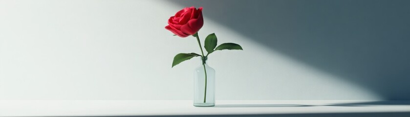 Obraz premium Withered flower in vase, new bud emerging, 3D illustration