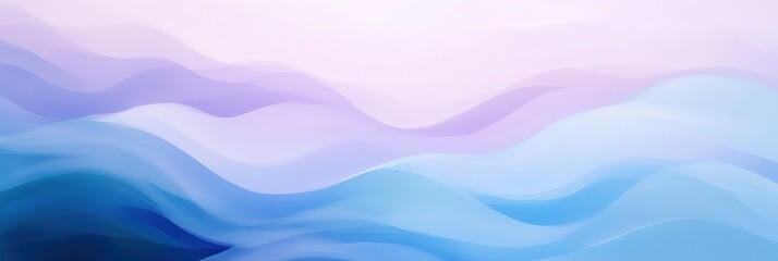 Fototapeta premium Serene abstract waves in soft purple and blue tones