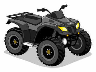 Black ATV on White Background Vector Art Illustration © design master
