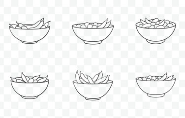 Print Green Beans Line Art Vector Set - Elegant and Detailed Illustrations of Fresh and Crisp Green Beans