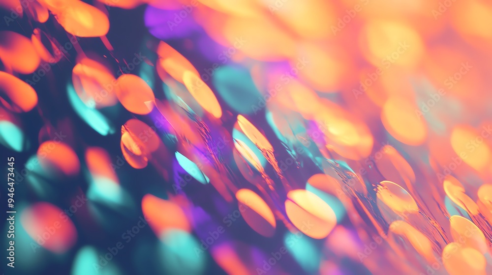 Poster a vibrant blend of colorful bokeh lights creating a stunning abstract background, perfect for artist