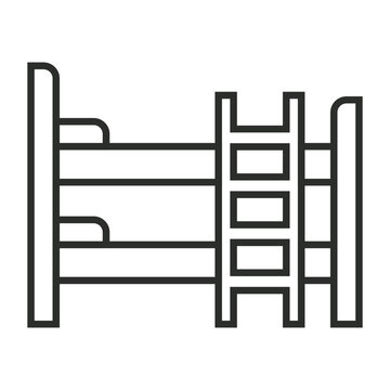 recommend clip art: Bunk bed icon, Furniture symbol outline icon, editable vector illustration and transparent graphic element. Isolated on white background