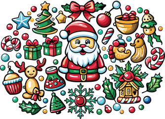 Naklejka premium Christmas element vector