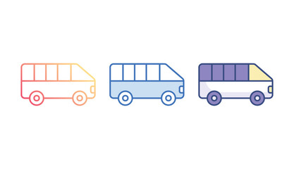 Passenger Van icon design with white background stock illustration
