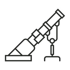 Mortar icon, Military symbol outline icon, editable vector illustration and transparent graphic element. Isolated on white background