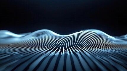 Naklejka premium Dynamic pattern of moving lights, waves of color shifting across the stage, electric blue and white, kinetic energy