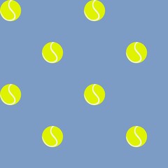seamless pattern with tennis balls and rackets