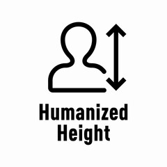 Humanized Height vector information sign