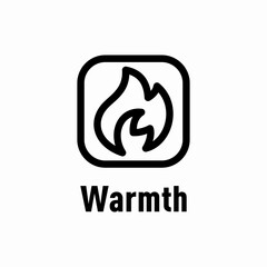 Warmth property vector information sign