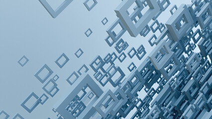 square shape rectangle design abstract windows frames background 3D illustration