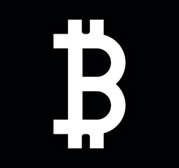 Obraz premium Vector illustration for business and finance, black and white only, e-commerce with bitcoin symbol.