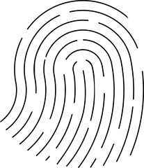 fingerprint icon Signature concept for password encryption. to protect information