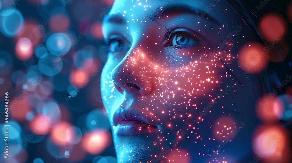 Poster render 3D of consumer experience concept : Generative AI