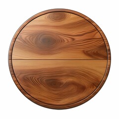 circular wooden base 3d, isolated on white background