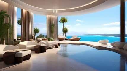 Fototapeta premium pool in hotel