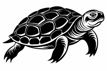 Turtle silhouette vector illustration