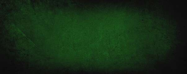 Fototapeta premium Dark green textured concrete wall background