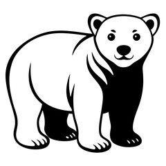 Polar Bear Cub Vector Art