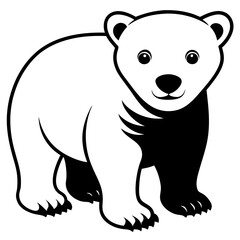 Polar Bear Cub Vector Art