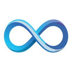 Infinity Vector logo illustration minimalistic icon 
