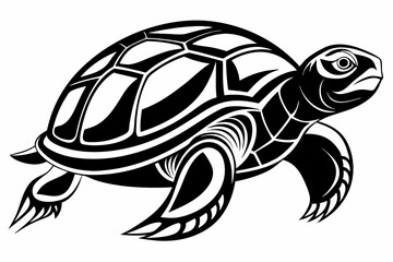 Turtle silhouette vector illustration