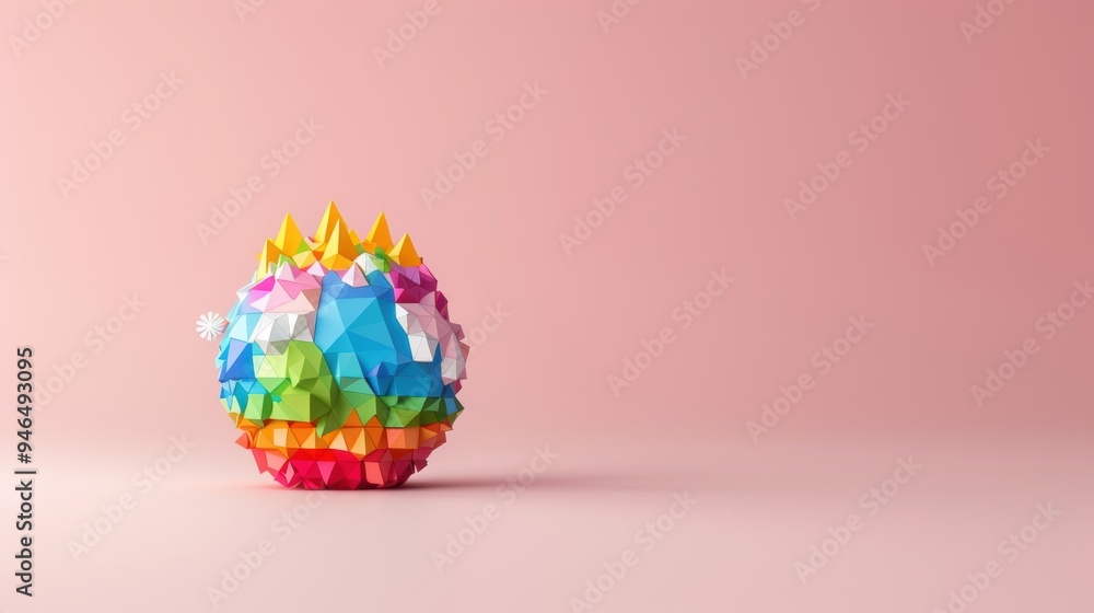 Poster a globe adorned with a vibrant rainbow pattern, conveying a message of hope and diversity. the minim