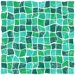 Water surface texture, swimming pool mosaic pattern, Seamless Swimming Pool Tiles Background, blue square pattern on floor and wall