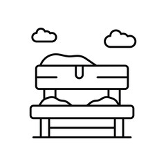 Bench Public Facility vector icon
