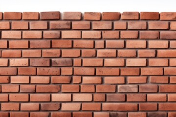 Fototapeta premium Detailed shot of a freshly built brick wall with perfectly aligned rows and a clean finish