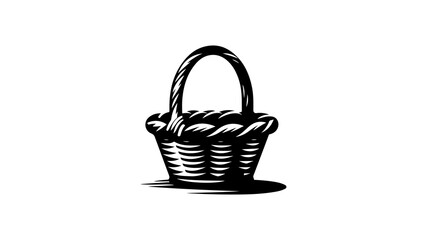 Obraz premium Basket silhouette vector illustration.