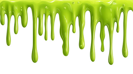 Green slime liquid toxic isolated on a transparent background