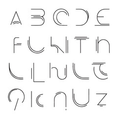 custom font with clean and modern lines