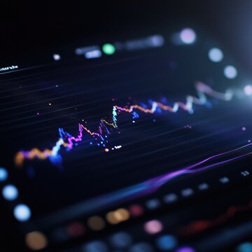 An animated graph on a screen, showing the decreasing loan balance over time