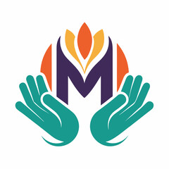 M-Shaped Hands Vector Art