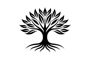 Vibrant Tree of Life Logo - Abstract Root Vector Design