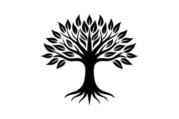 Vibrant Tree of Life Logo - Abstract Root Vector Design
