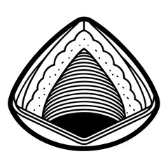 Unique Onigiri Logo Design  Vector Art on White Background