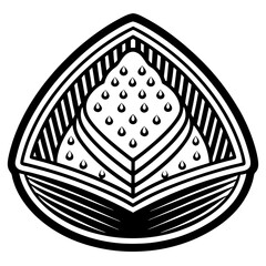 Unique Onigiri Logo Design  Vector Art on White Background