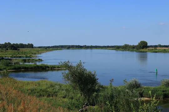Blick &uuml;ber die Elbe bei Wahrenberg in Sachsen-Anhalt