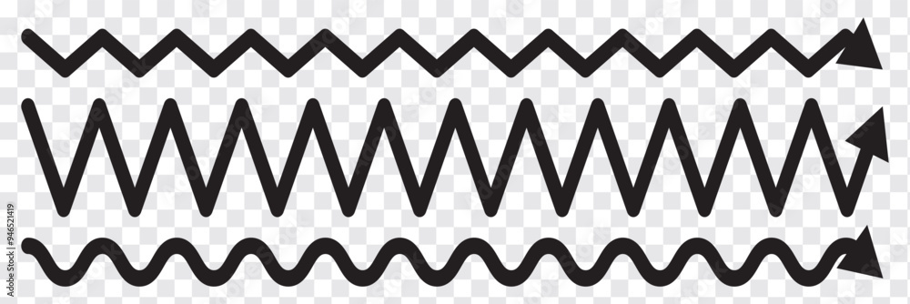 Poster long arrow vector icon. black horizontal double arrow. vector 10 eps.